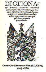 Francisci Mymeri Dictionarium trium linguarum*Dictionarius Ioannis Murmellii variarum rerum