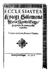 Jan z Sanoka, Ecclesiastes, opr. M. Krzysztofik, współpr. ed. M. Kozłowska (reprint)